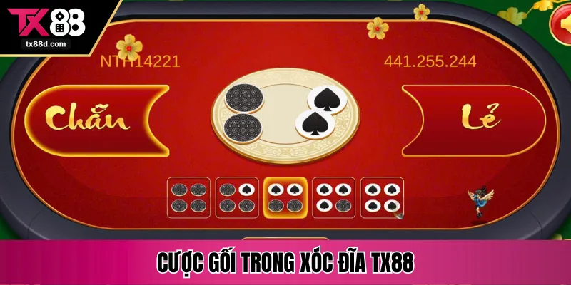 Cược gối trong xóc đĩa TX88